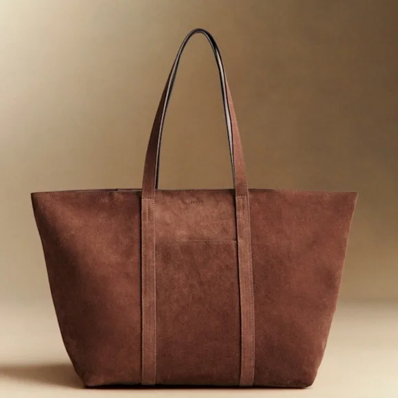 Sezane GABIN BAG Chocolate Suede - Picture 1 of 8